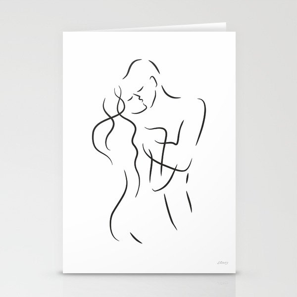 Kiss Drawing Romantic Art For Bedroom Decor Stationery Cards By Siretmr Society6