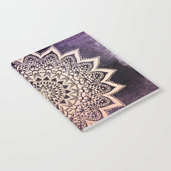 GOLD NIGHTS MANDALA IN PURPLE Notebook