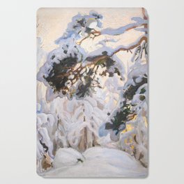 Akseli Gallen-Kallela - Forest in Winter Cutting Board