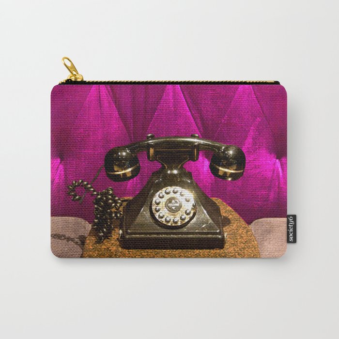 Vintage, Elegant French Telephone Carry-All Pouch
