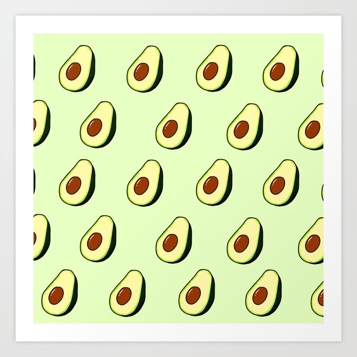 affinity for avocado art print by theartgem society6