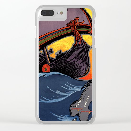 Scandinavia Land of the Vikings - Vintage Travel Clear iPhone Case