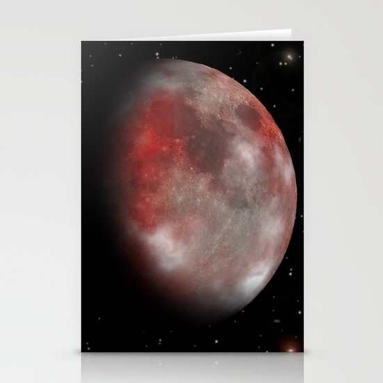 Red moon Stationery Cards