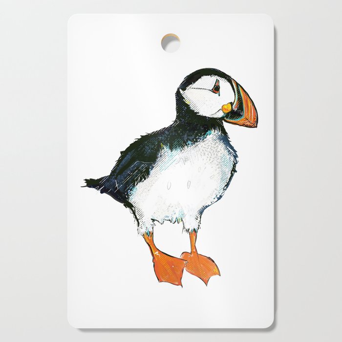 Newfoundland Digital Puffin Cutting Board