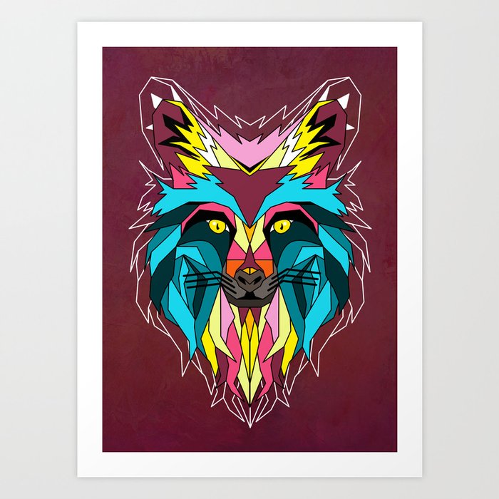 wild wolf  Art Print