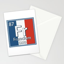 Francium - France Flag French Science Stationery Card