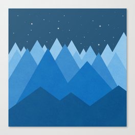Abstract landscape in blue Canvas Print
