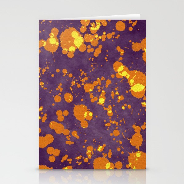 Halloween Splatter Watercolor Background 08 Stationery Cards