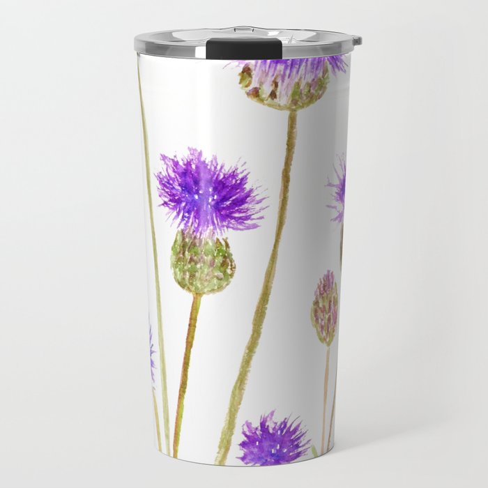 purple thorny wildflower Travel Mug