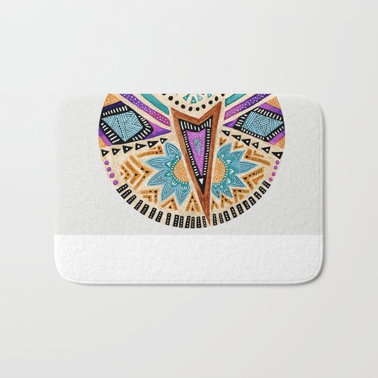 Tribal Folk Icon Bath Mat