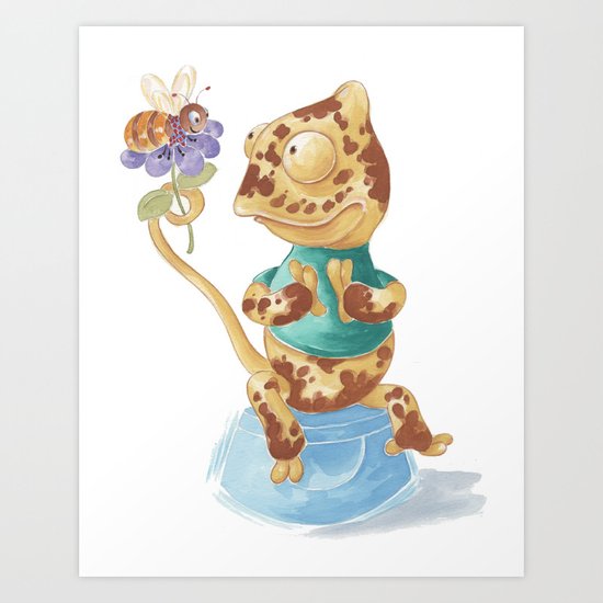 Camelot & Bee Art Print