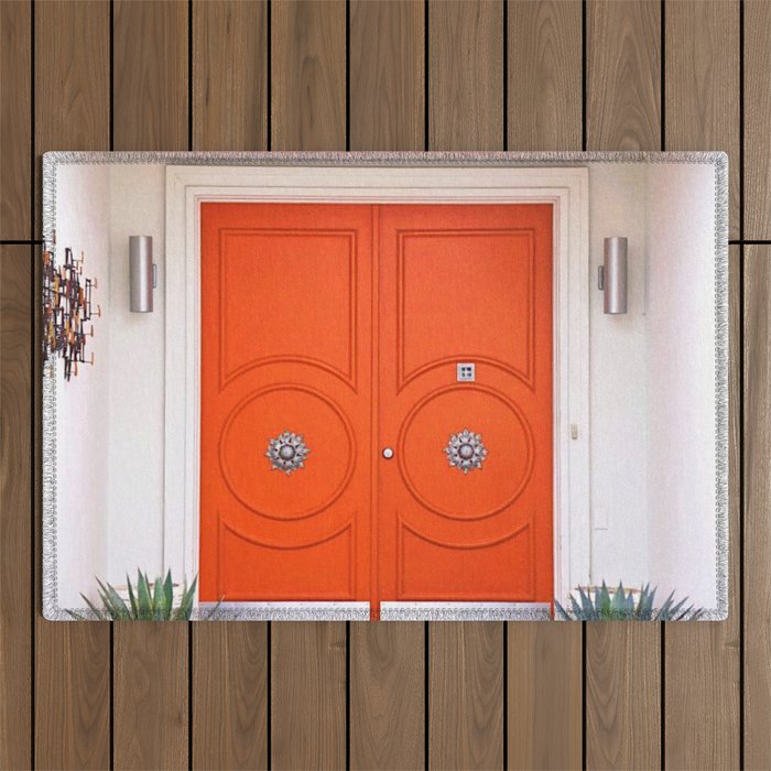 Palm Springs Orange Crush Door Outdoor Rug