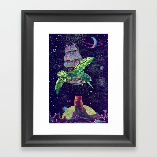 Sobaloopsian Turtleship Framed Art Print