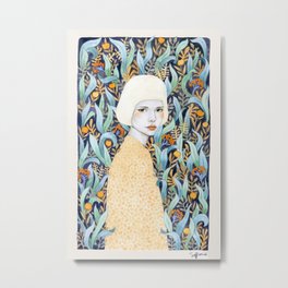 Emilia Metal Print | Nature, Illustration, People, Curated, Pattern 