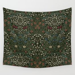 William Morris Vintage Blackthorn Green 1892 Wall Tapestry