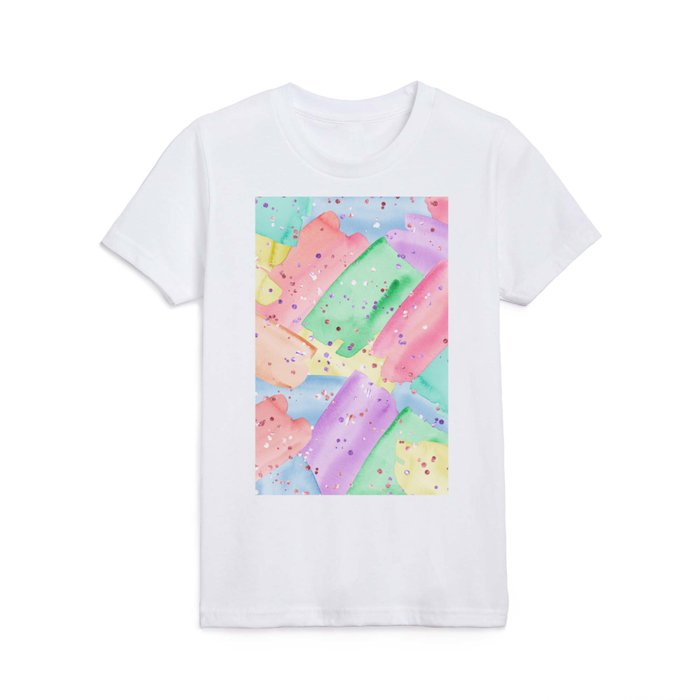 Glitter Color Abstract Trendy Collection Kids T Shirt