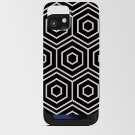 Black and Pale Pink Geometric Line Shape Pattern Pairs DE 2022 Popular Color Crystal Clear DE6008 iPhone Card Case