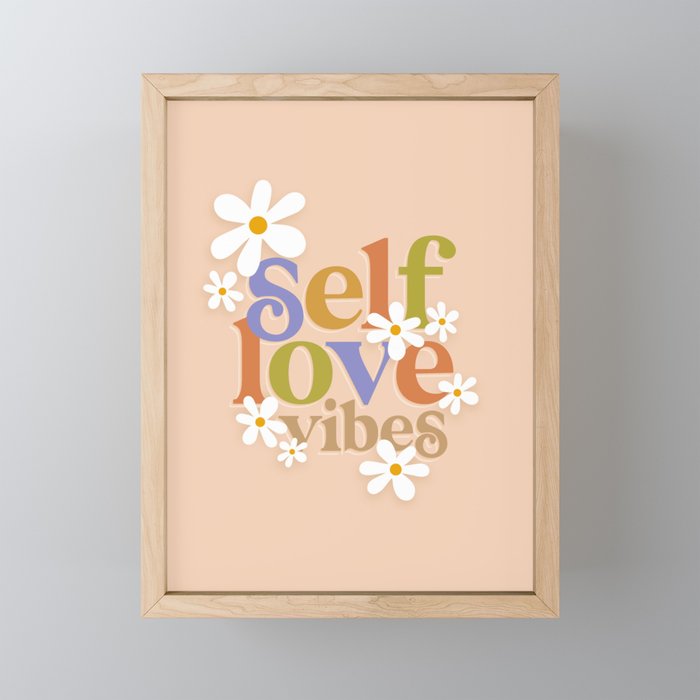 Self Love Vibes - Earthy  Framed Mini Art Print