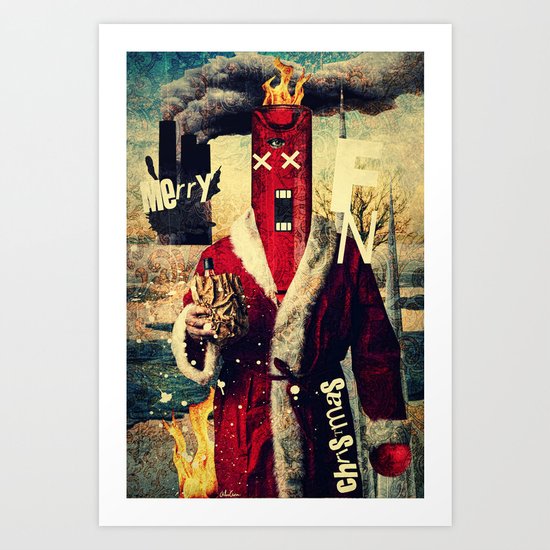 Merry FN Christmas Art Print