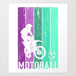 Motoball Retro Vintage Dirt Bike Gifts For Bikers Art Print | Motocross, Graphicdesign, Motoballrussia, Motoballfrance, Sport, Racing, Bike, Biker, Motoballgermany, Motocycle 