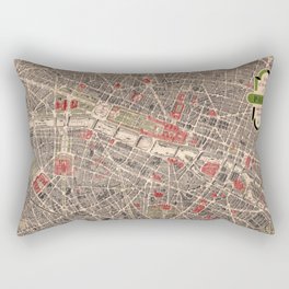 Vintage Map of Paris Rectangular Pillow