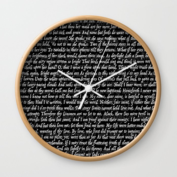 Love Letter Shakespeare Romeo & Juliet Pattern II Wall Clock