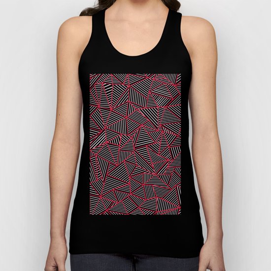 Ab Linear Hot Pink Unisex Tank Top