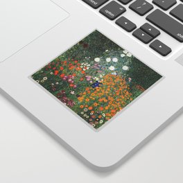 Gustav Klimt Flower Garden Sticker