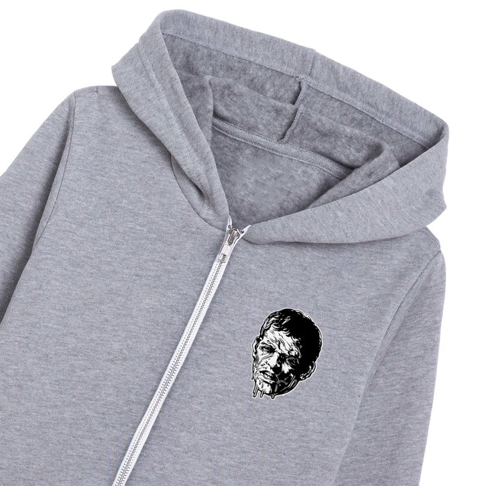 Zombie Head Kids Zip Hoodie