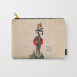 InstaMemory Carry-All Pouch | Floral, Camera, Tourist, Vintage, Frankmoth, Red, Collage, Digital, 1950S, Beige 