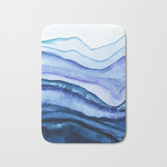 Washed Away Watercolor Bath Mat
