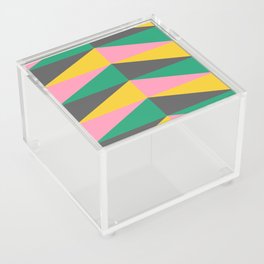 Triangles in Pink Green and Yellow Acrylic Box