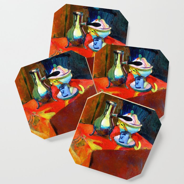 Henri Matisse Crockery on a Table Coaster by Jon Baran Society6