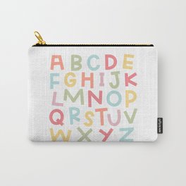 Know your alphabet Carry-All Pouch | Nursery, Alphabet, Graphicdesign, Pastel, Abc, Children, Typography, Kids, Baby 