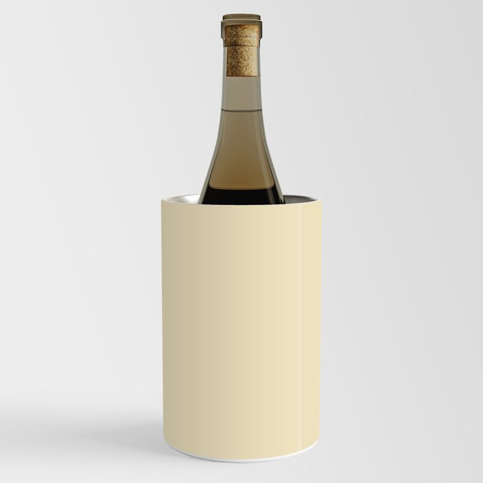 Light Neutral Beige Solid Color Hue Shade - Patternless Wine Chiller