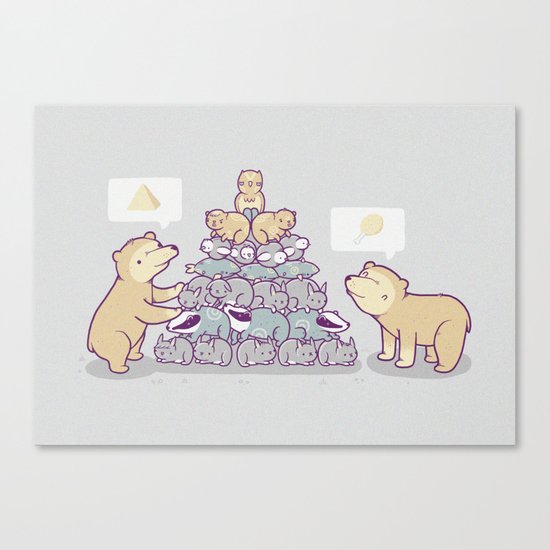 Bearamid Canvas Print