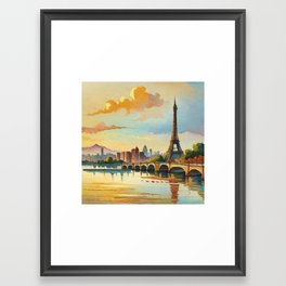 Paris in WaterColor Framed Art Print