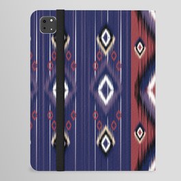 Purple Rose Ikat Inspired Ethnic Tribal Aztec Native American Design iPad Folio Case