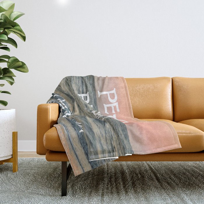 Peace Be Still Verse with Quote Throw Blanket