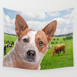 Australian Cattle Dog Red Wall Tapestry