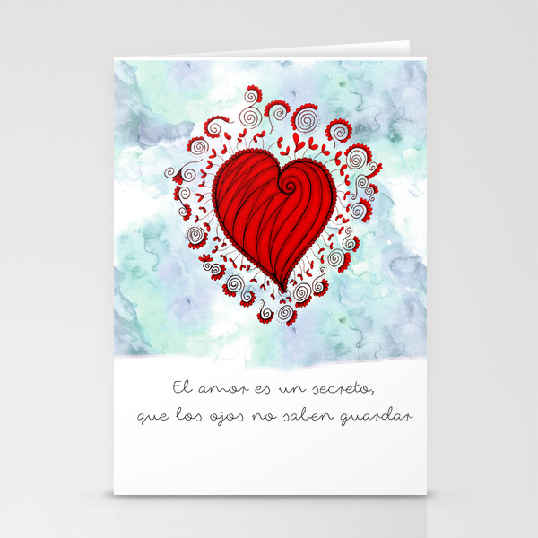 El Amor Es Un Secreto Que Los Ojos No Saben Guardar Stationery