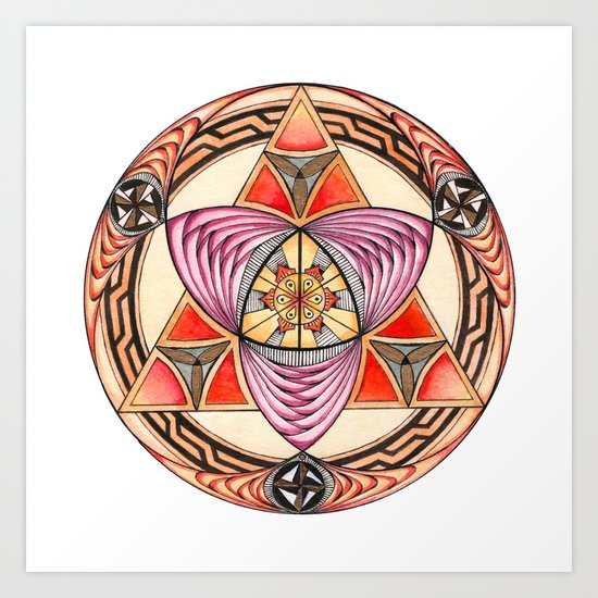 Pyramid Mandala Art Print