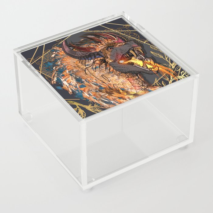 Golden Dragon  Acrylic Box