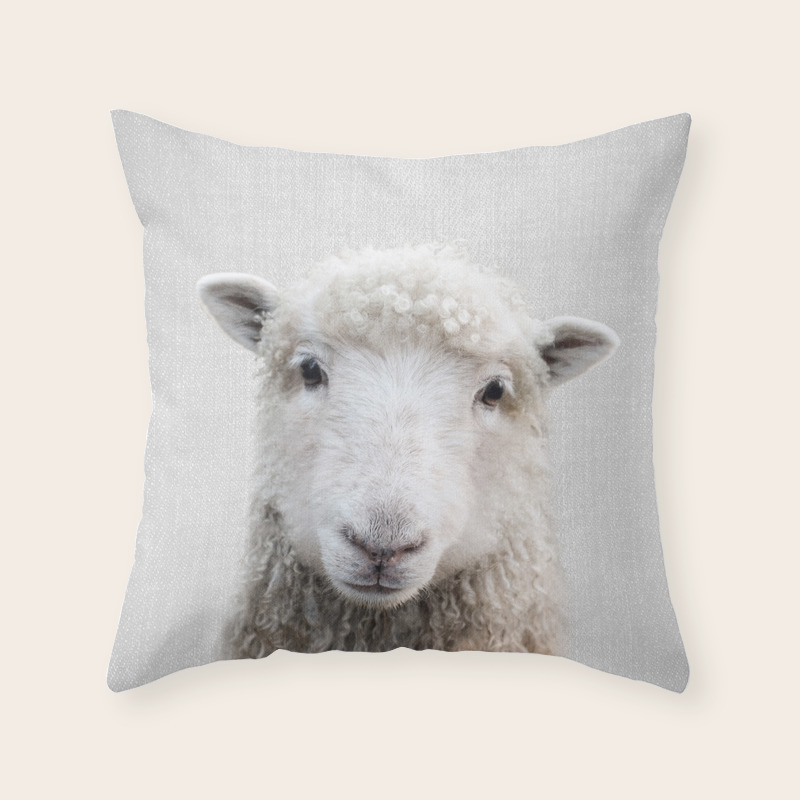 sheep throw pillow