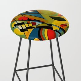 Kandinsky Style Shape Composition Bar Stool