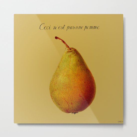 Ceci n'est pas une pomme Metal Print