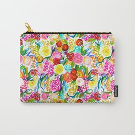 Neon Summer Floral (Smaller Print size) Carry-All Pouch