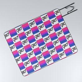 Bisexual Pride Flags & Bisexuality Symbols Pattern Picnic Blanket