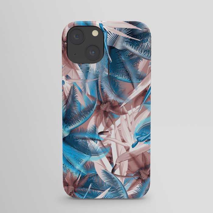 floral exotic leaves iPhone Case
