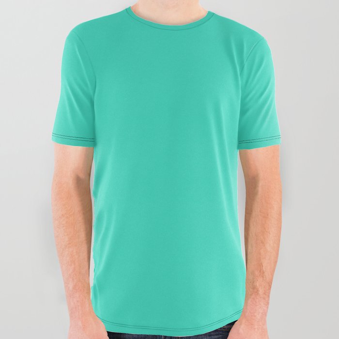 Jellyfish Teal All Over Graphic Tee